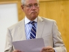 POOL PHOTO    Al Hartmann  | The Salt Lake Tribune  
Defense attorney Stephen McCaughey for Roberto Roman questions a witness in Judge  Donald J. Eyre's Fourth District Court in Fillmore on Tuesday July 27ty.